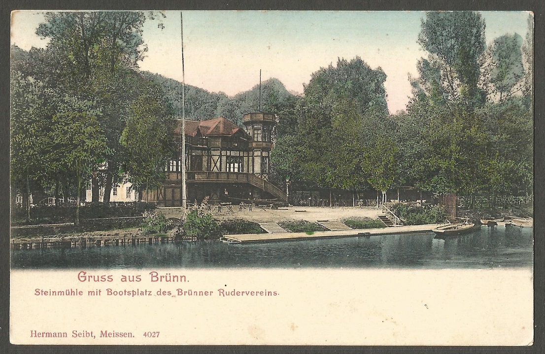 Illustrated card GER with coloured photo of Bruenner RV AUT founded 1869