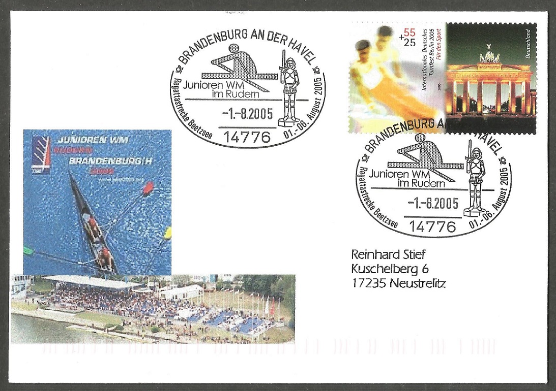 Illustrated cover GER 2005 PU JWRC Brandenburg with corresponding PM