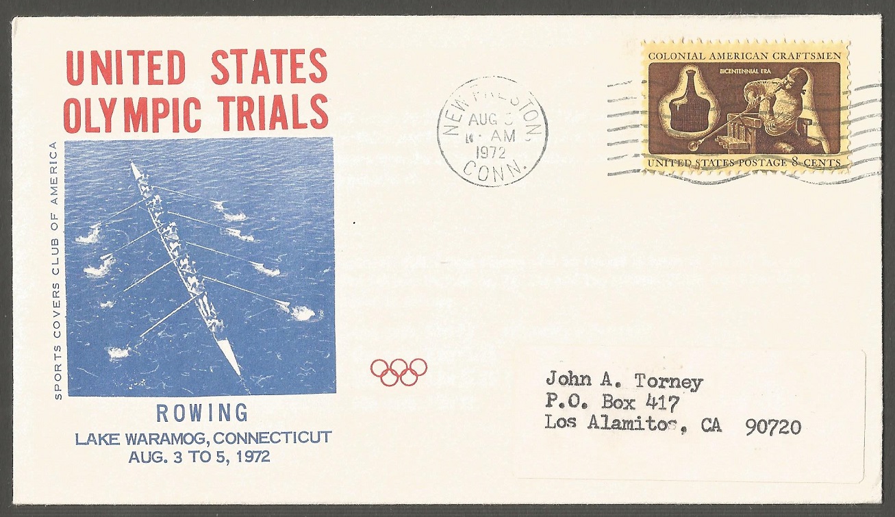 Illustrated cover USA 1972 OG Munich Olympic Trials Lake Waramog