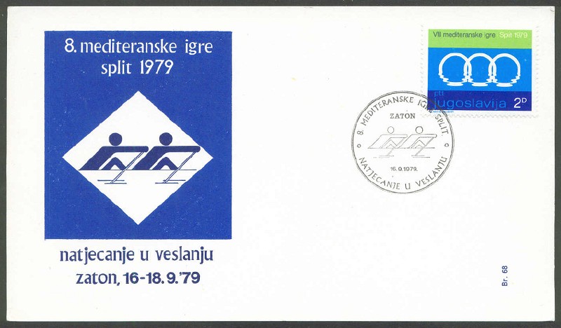 illustrated card yug 1979 zaton 8th mediterrainian games split with pm