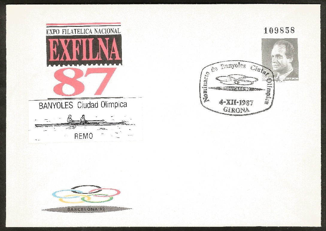 illustrated cover esp 1987 exfilna with pm dec. 4th girona nomination of banyoles as olympic rowing venue