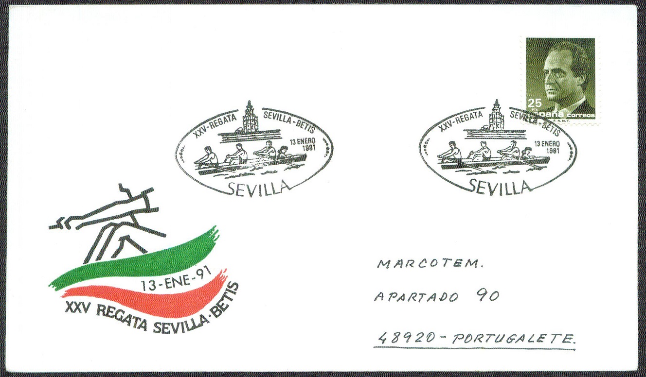 illustrated cover esp 1991 jan. 13th sevilla xxv regata sevilla betis