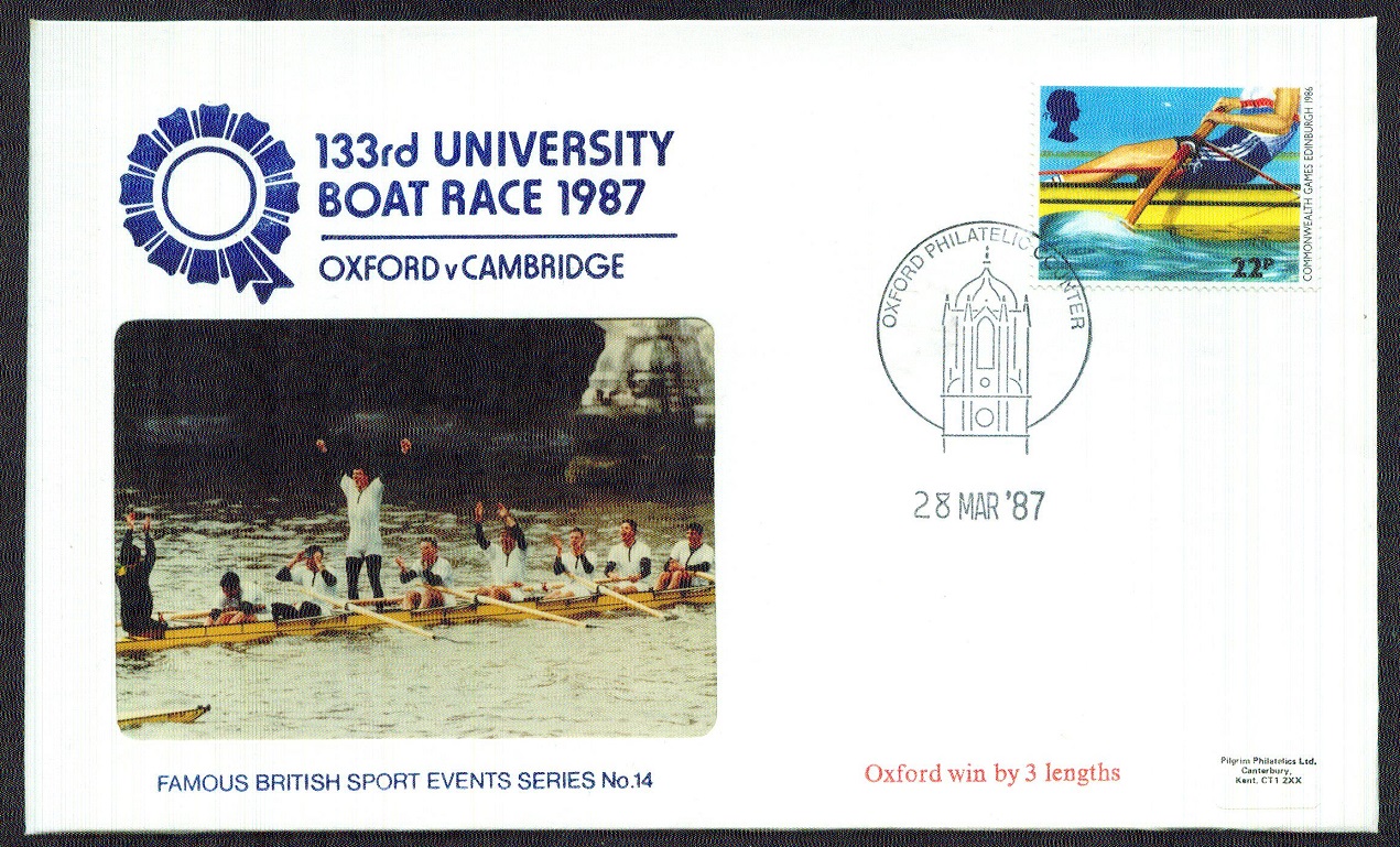 illustrated cover gbr 1987 march 28th 133rd university boat race oxford v. cambridge
