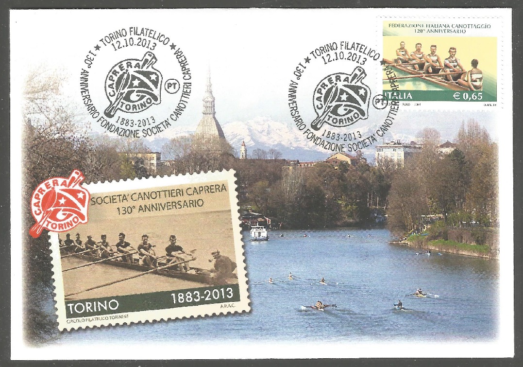 illustrated cover ita 2013 130th anniversary of societa canottieri caprera torino