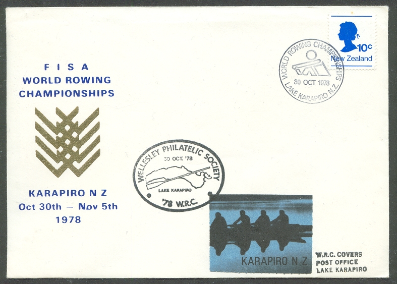 illustrated cover nzl 1978 wrc lake karapiro with pm and cachet