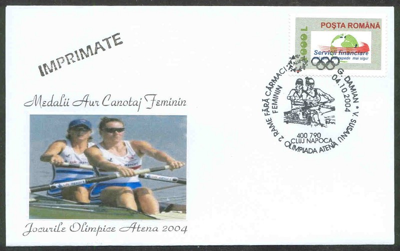 illustrated cover rom 2004 og athens with pm gold medal for g. damian v. susanu in the w2 event 