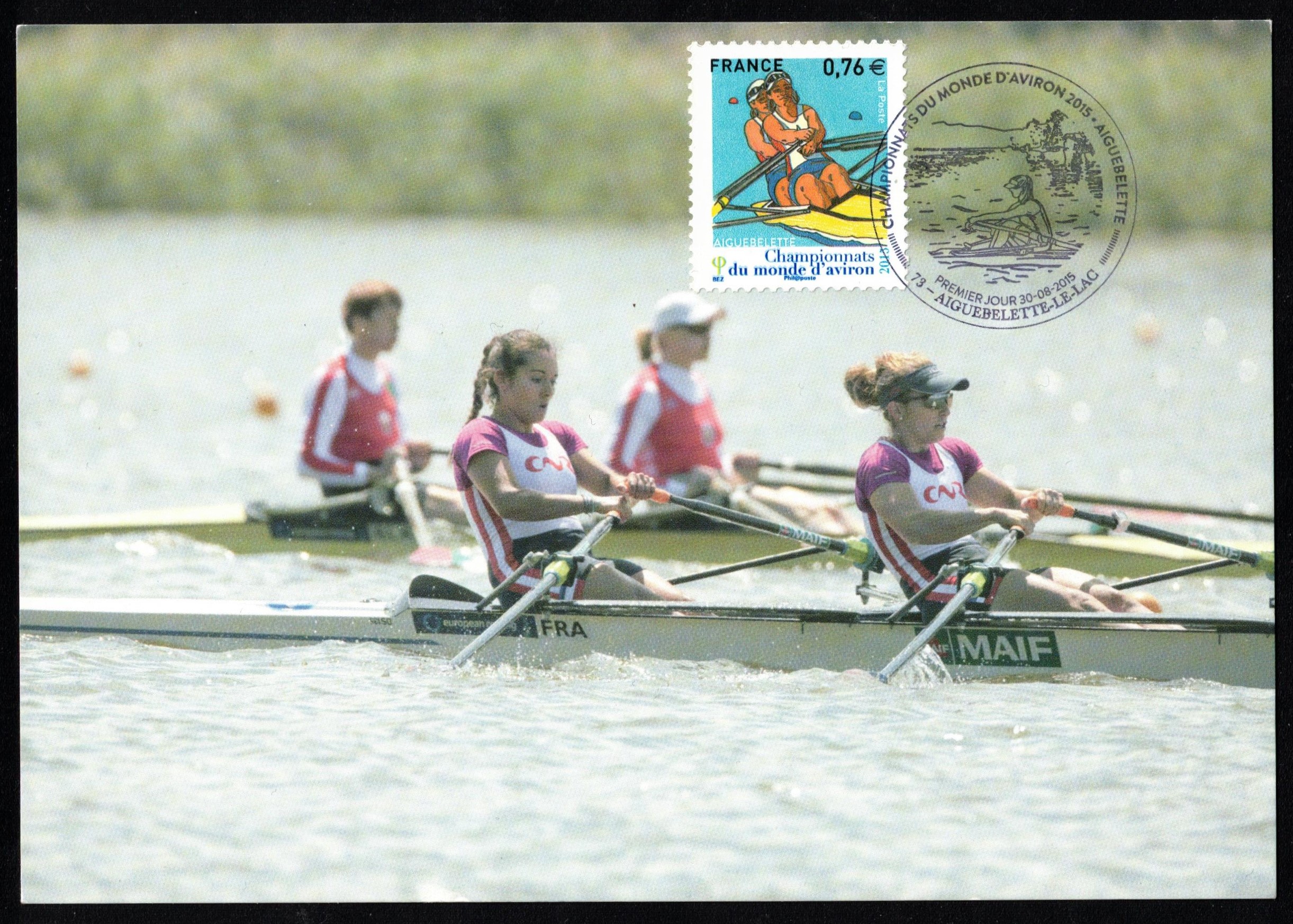 MC FRA 2015 WRC Aiguebelette with corresponding Stamp and postmark W2X FRA