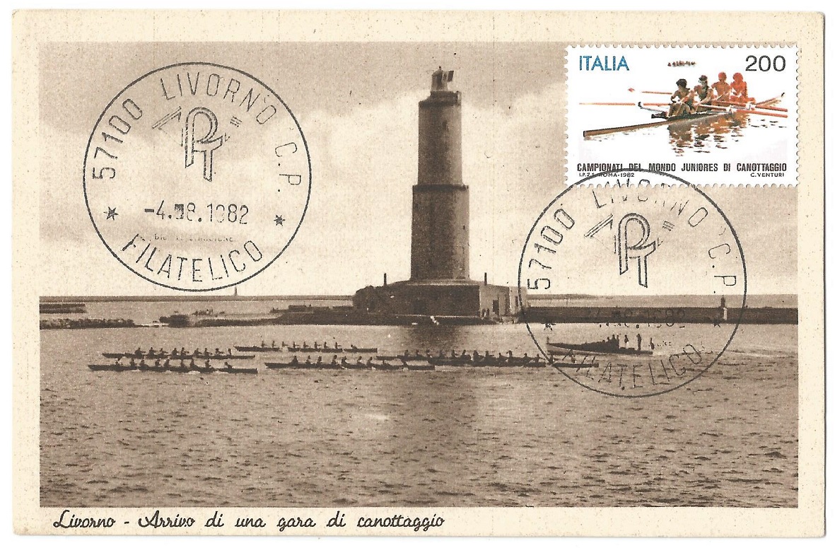 MC ITA 1982 Livorno arrival of an eights race 
