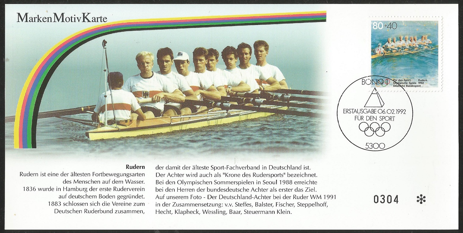 MC GER 1992 with photo of M8 GER gold medal winner WRC Vienna 1991