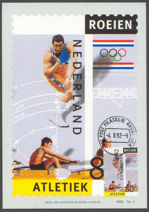 MC NED 1992 OG Barcelona No. 2 3 of NED M4 silver medal winners WRC Tasmania 1990