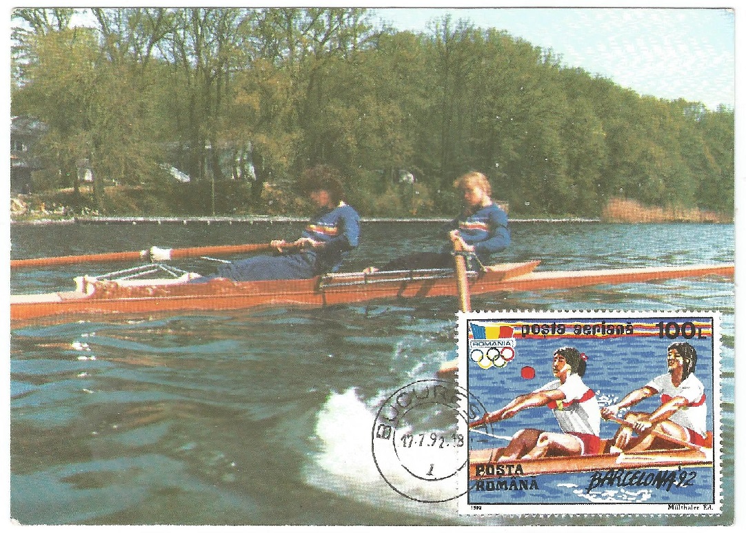 MC ROU 1992 OG Barcelona Rodica Arba Elena Horvat Florea ROU W2 gold medal winners at OG Los Angeles 1984