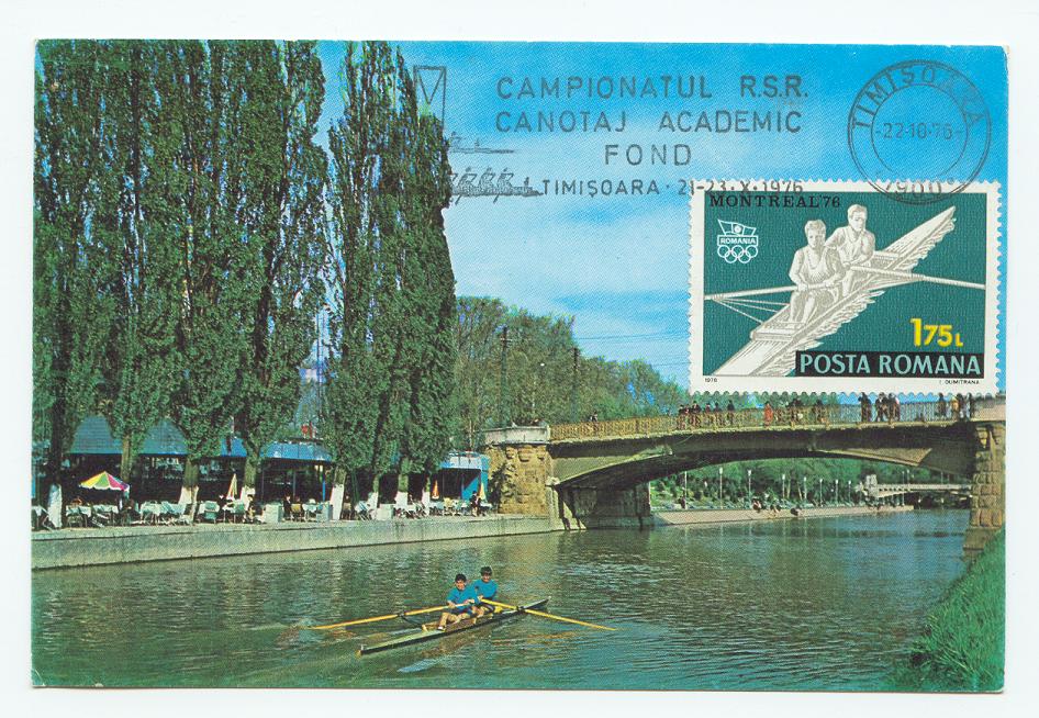 MC ROU 1976 OG Montreal 2 on Bega canal Timisoara