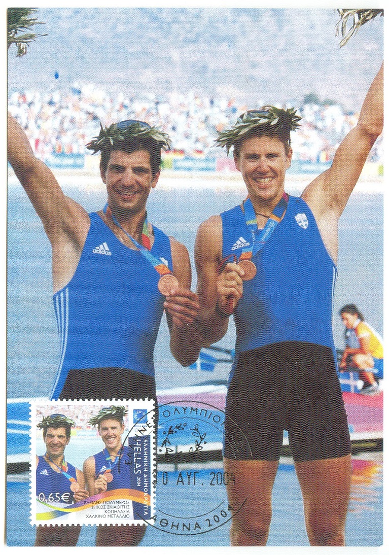 mc gre 2004 og athens lm2x bronze medal for vasilis polymeros nikos skiathitis gre