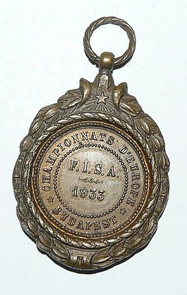 medal fisa 1933 erc budapest coll. mm front