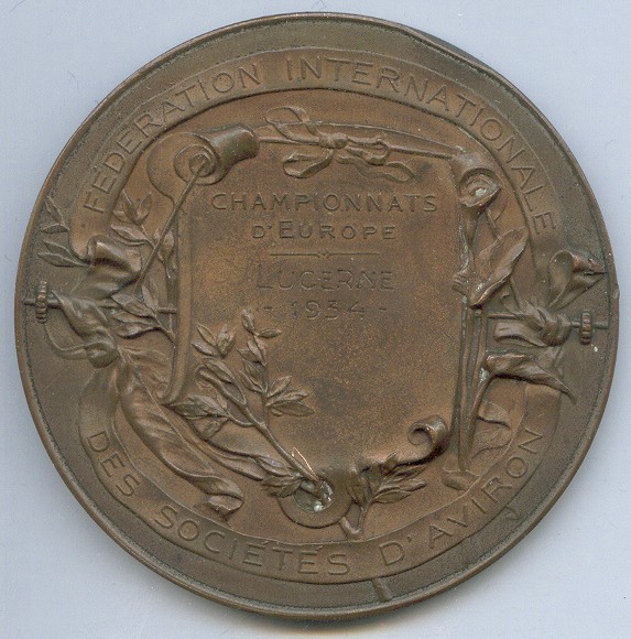 medal fisa 1934 erc lucerne reverse 