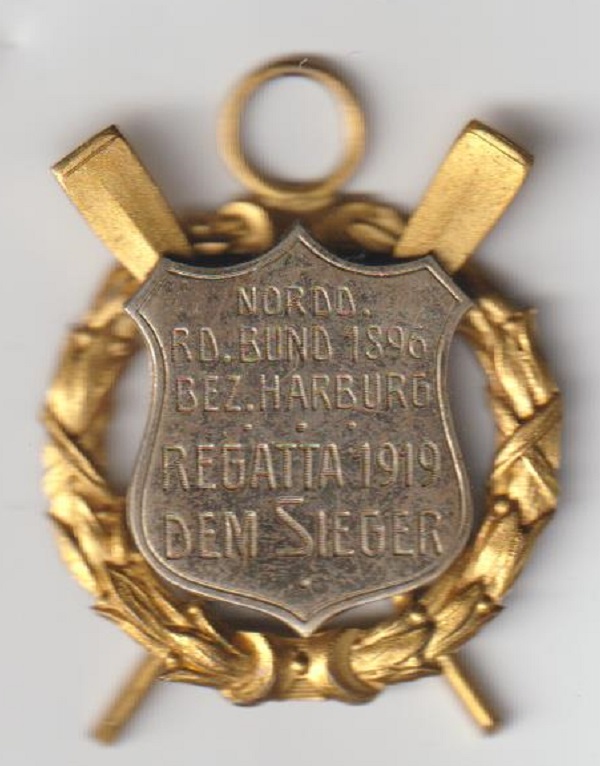 Medal GER 1919 Harburg Regatta organized by Norddeutscher Rudererbund 1896