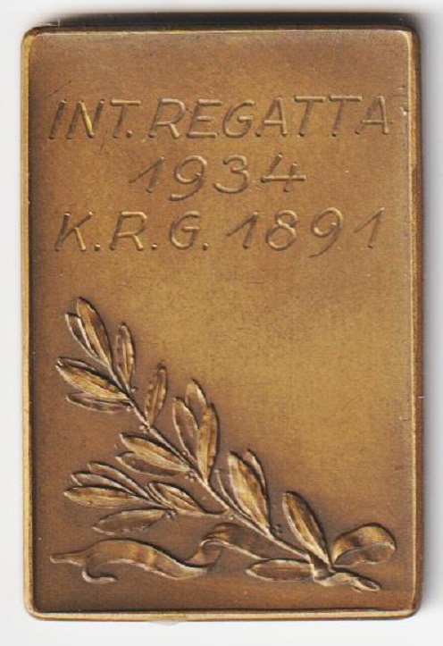 Medal GER 1934 Cologne Regatta Koelner RG 1891 reverse