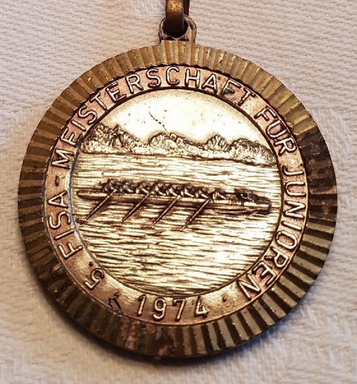 Medal GER 1974 5th FISA junior championchips Ratzeburg detail