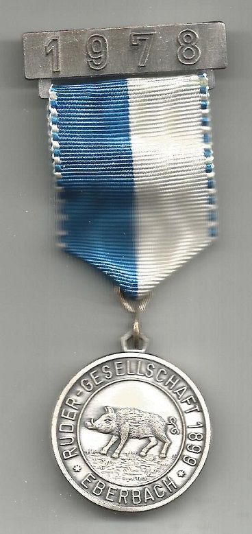 Medal GER 1978 Eberbach regatta organized by RG Eberbach 1899