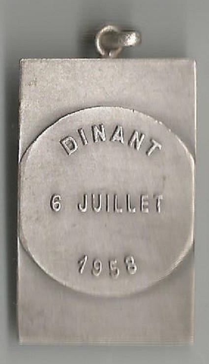 Medal BEL 1958 Regatta Dinant reverse
