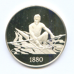 medal can ned hanlan professional world champion 1880 sterling silver 11 g 