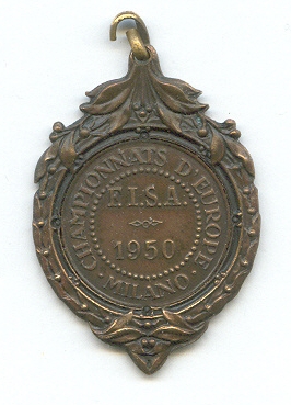 medal fisa 1950 erc milano reverse