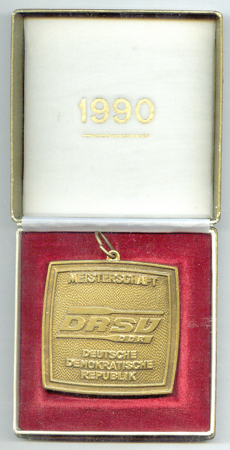 medal gdr 1990 drsv championships gold medal in bx