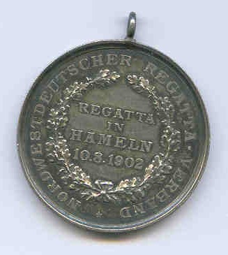 medal ger 1902 regatta hameln front