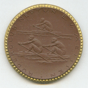 medal ger 1922 rc neptun meissen 40th anniversary 1882 1922 with gold coloured rim front