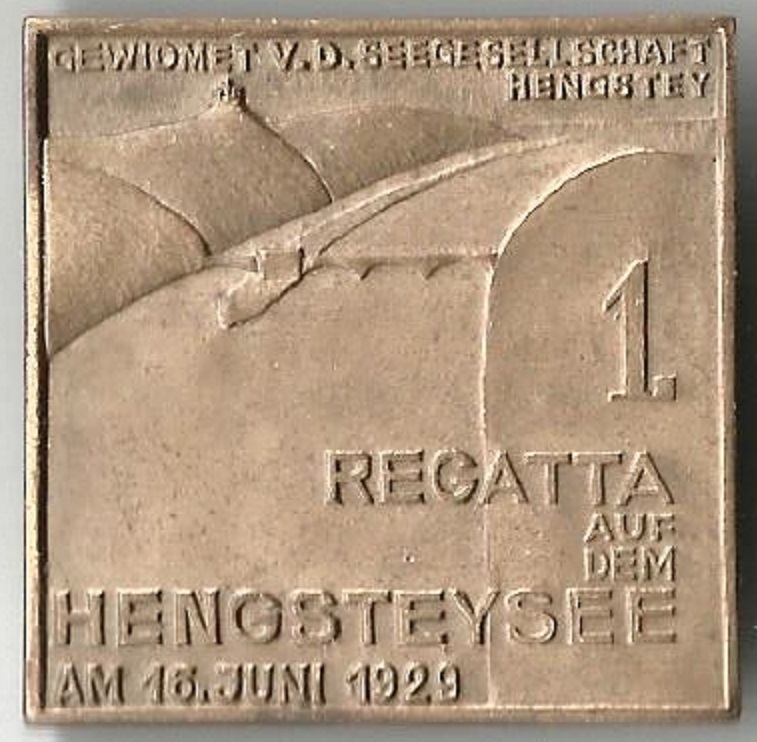 medal ger 1929 hengsteysee 1st regatta badge