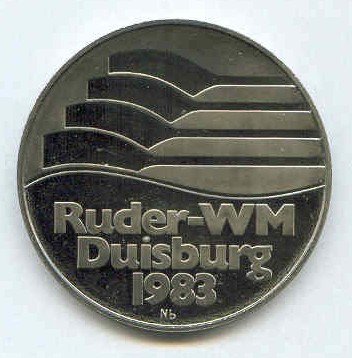 medal ger 1983 wrc duisburg logo world s first niobium medal 1400 issed