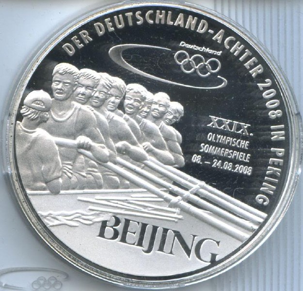 medal ger 2008 og beijing der deutschland 8 in peking pp copper silver plated 20 g front