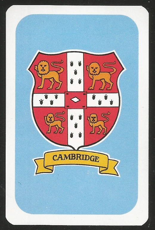 Card game AUT 1997 Oxford Cambridge Boat Race Cambridge coat of arms