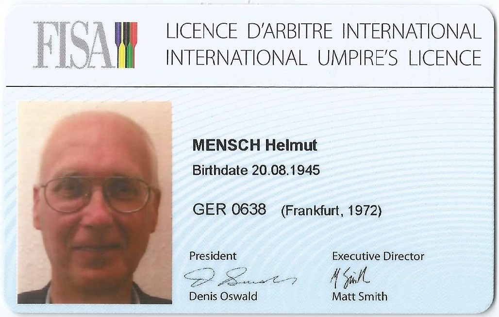 FISA Umpire licence card