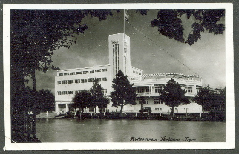 pc arg buenos aires ruderverein teutonia tigre pu 1940 photo of boathouse 