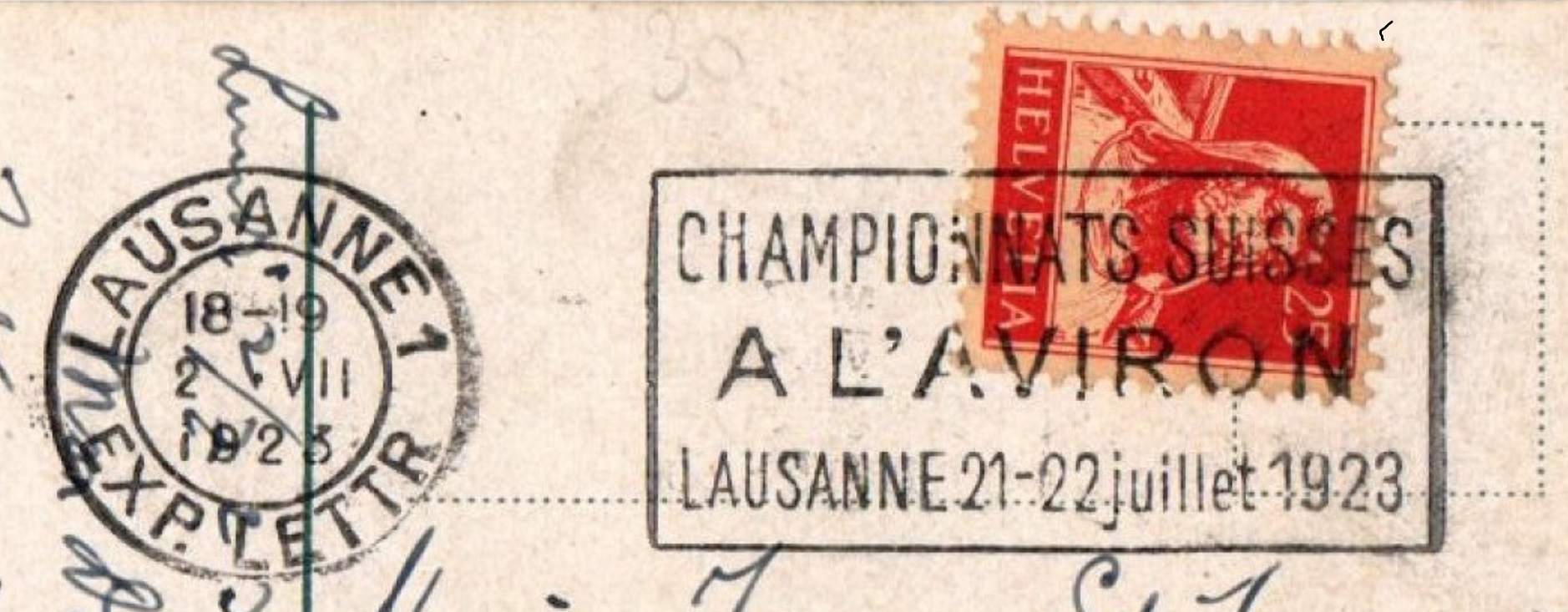 PM SUI 1923 July 2nd Lausanne Swiss national championships