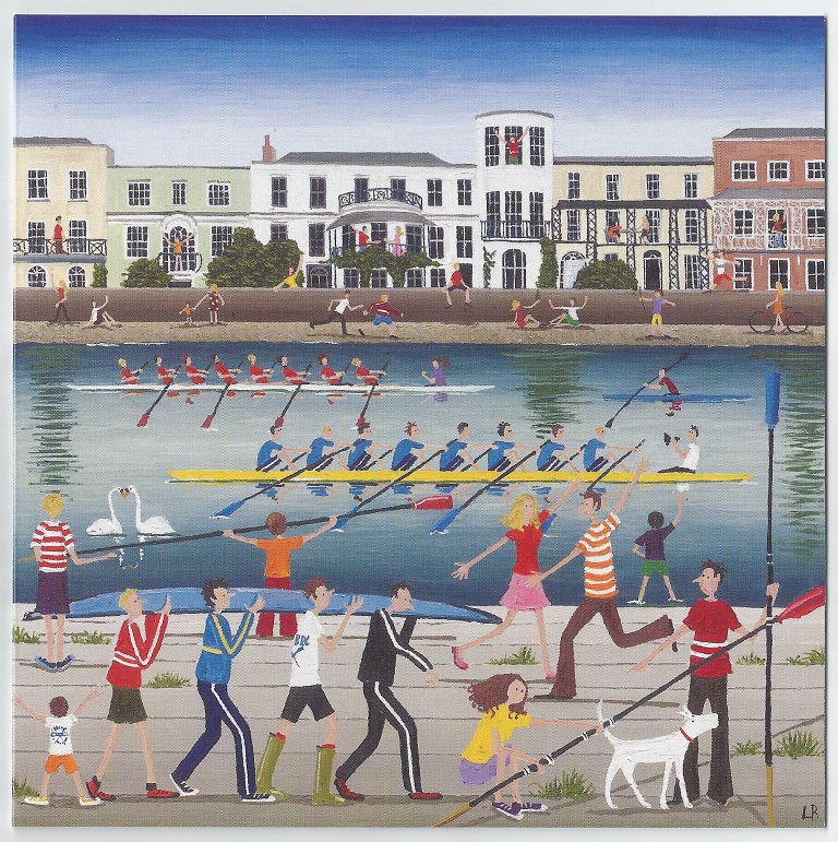 Painting GBR Barnes Rowing by Louise Braithwaite