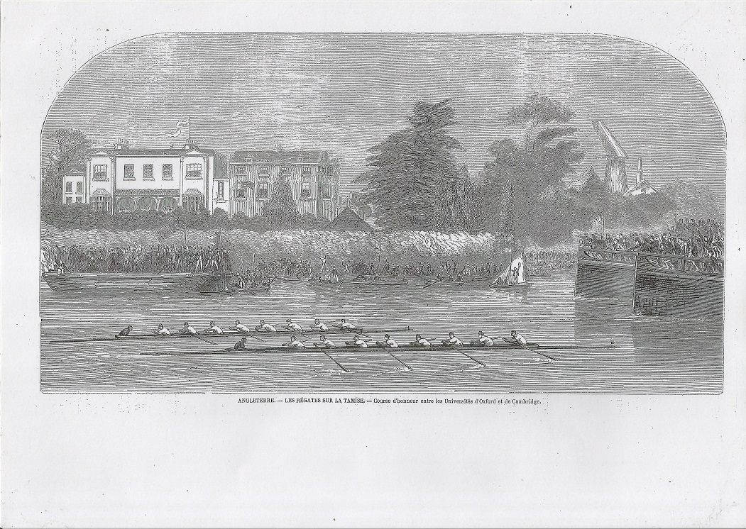 Print FRA 1903 March La Vie au Grand Air Boat Race Oxford versus Cambridge