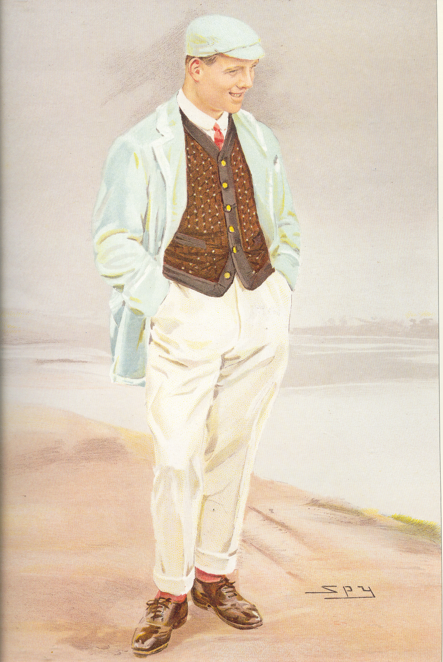 Print GBR 1910 E. G. Williams president of Cambridge University BC winner of the Boat Race 1908 reproduction