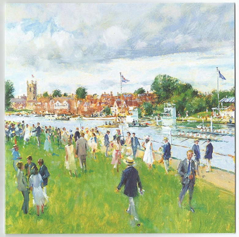 painting gbr henley royal regatta by john alford born 1929
