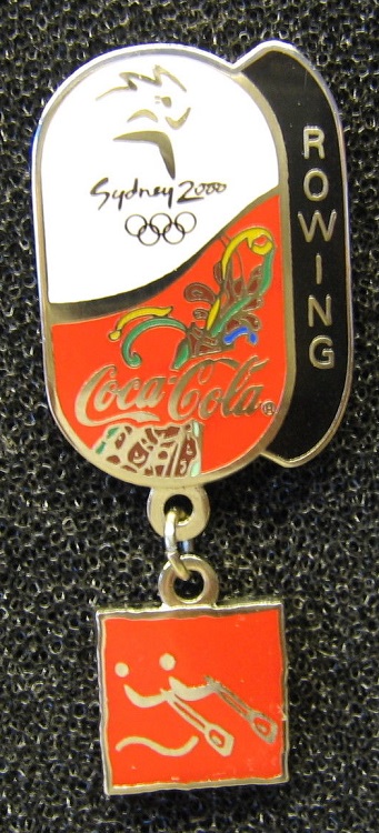 Pin AUS 2000 OG Sydney Coca Cola with attached pictogram No. 9 in red