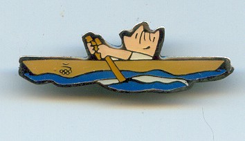 pin esp 1992 og barcelona mascot cobi rowing