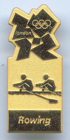 pin gbr og london 2012 pictogram with london games logo on golden background