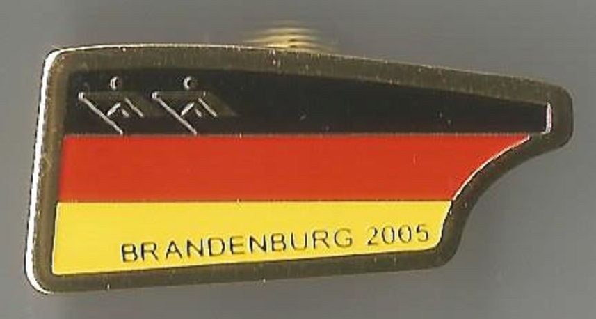 Pin GER 2005 JWRC Brandenburg Big blade with national colours and Olympic pictogram No. 3 400 issued