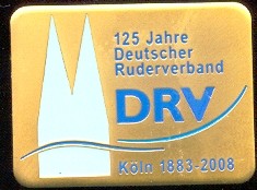 pin ger 2008 german rowing federation 125 years silhouette of cathedral cologne in gold 