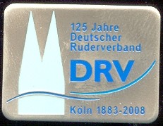 pin ger 2008 german rowing federation 125 years silhouette of cathedral cologne in silver 