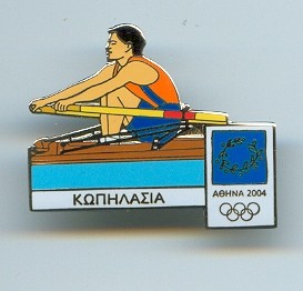 pin gre og athens 2004 1x with official logo of the games