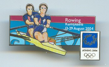 pin gre og athens 2004 2 in yellow empacher boat logo of the games 