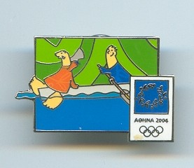 pin gre og athens 2004 official mascots logo
