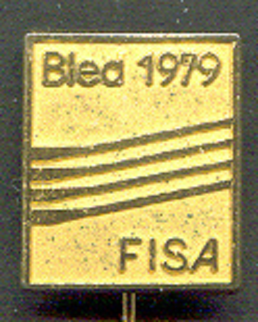 Pin YUG 1979 WRC Bled Logo golden colour